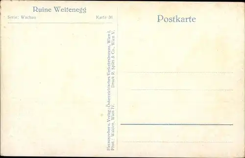 Ak Weitenegg Leiben Niederösterreich, Ruine