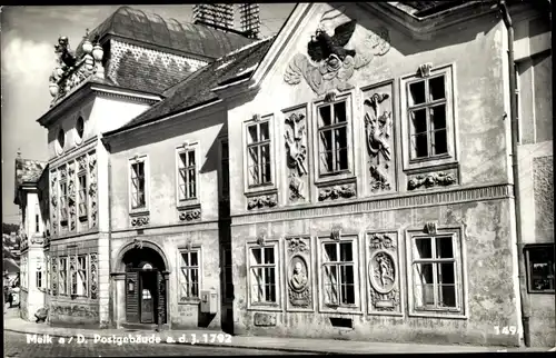 Ak Melk an der Donau Niederösterreich, Postgebäude