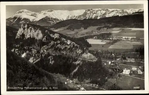 Ak Semmering in Niederösterreich, Polleroswand geg. d. Rax