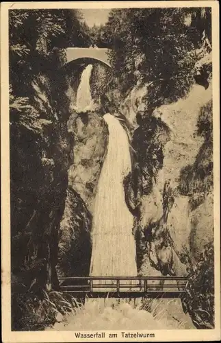 Ak Oberaudorf in Oberbayern, Wasserfall am Tatzelwurm