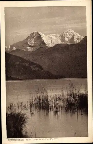 Ak Thunersee Berner Oberland, Eiger und Mönch