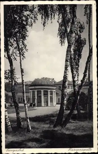 Ak Františkovy Lázně Franzensbad Region Karlsbad, Franzensquelle