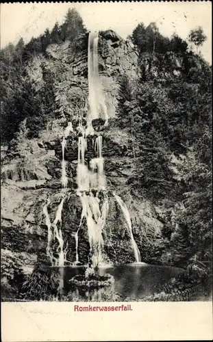 Ak Oker Goslar am Harz, Romker-Wasserfall