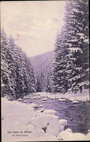 Ak Oker Goslar am Harz, Okertal, Winter