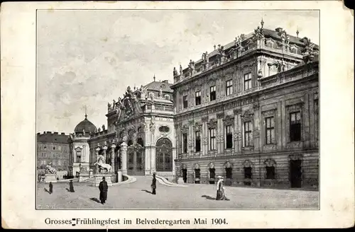 Ak Wien 3 Landstraße, Schloss Belvedere, Belvederegarten, Großes Frühlingsfest 1904