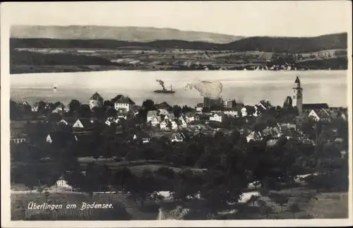 Ak Überlingen am Bodensee, Gesamtansicht, Kirche