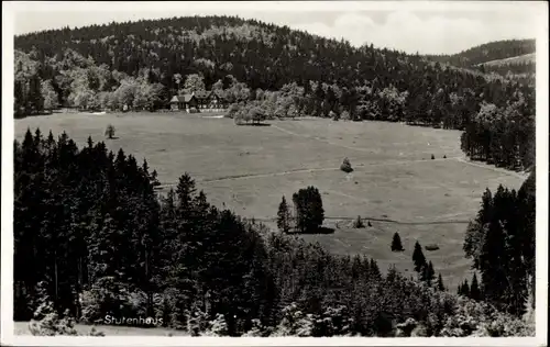 Ak Schleusingen in Thüringen, Stutenhaus am Adlersberg, Panorama