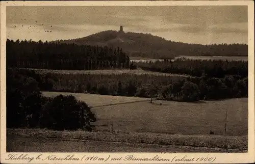 Ak Stützengrün im Erzgebirge Sachsen, Kuhberg, Bismarckturm