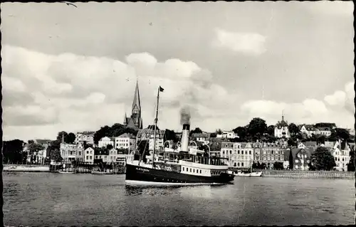 Ak Flensburg in Schleswig Holstein, Jürgensby, Dampfer