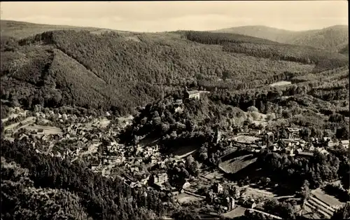 Ak Schwarzburg in Thüringen, Blick vom Trippstein