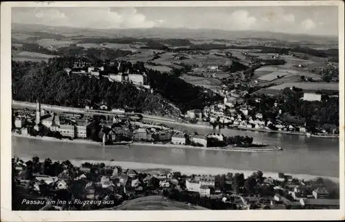 Ak Passau in Niederbayern, Luftaufnahme