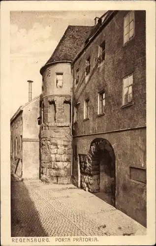 Ak Regensburg an der Donau Oberpfalz, Porta Prätoria