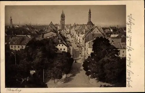 Ak Straubing an der Donau Niederbayern, Ortsansicht, Kirche