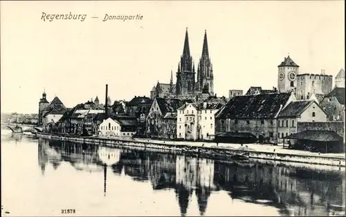 Ak Regensburg an der Donau Oberpfalz, Ortsansicht, Kirche