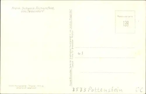 Ak Tüchersfeld Pottenstein Oberfranken, das Felsendorf