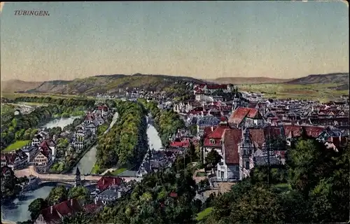 Ak Tübingen am Neckar, Gesamtansicht