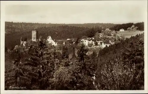 Ak Zavelstein im Schwarzwald Württemberg, Gesamtansicht, Turm