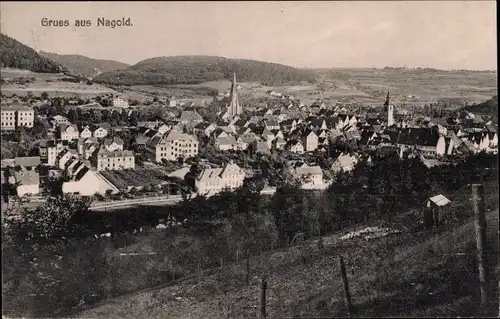 Ak Nagold im Schwarzwald, Ortsansicht