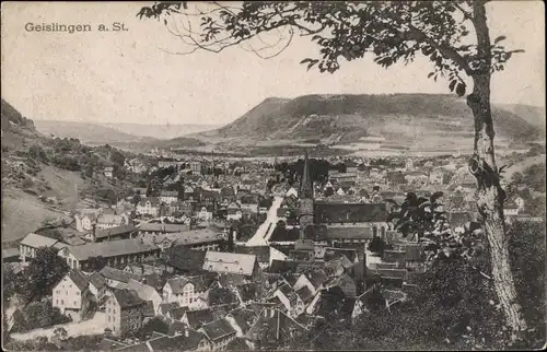 Ak Geislingen an der Steige, Gesamtansicht, Kirche