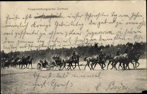Ak Zeithain in Sachsen, Truppenübungsplatz, Kavallerie