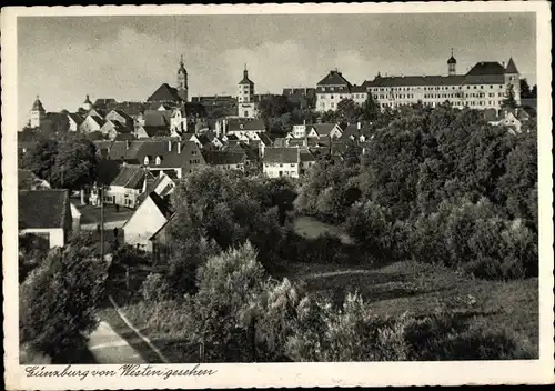 Ak Günzburg an der Donau Schwaben, von Westen aus, Kirchen