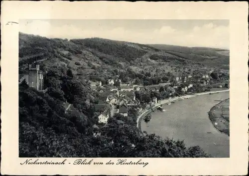 Ak Neckarsteinach in Hessen, Blick von der Hinterburg