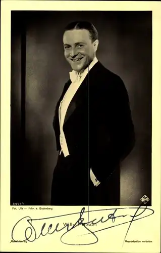 Ak Schauspieler Willy Fritsch, Standportrait, Autogramm