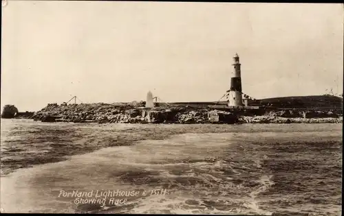 Ak Portland Dorset, Leuchtturm, Rennen zeigen