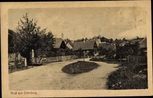 Ak Ortenburg Niederbayern, Straßenpartie