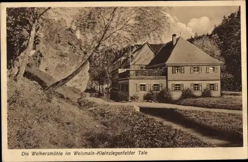 Ak Weihersmühle Weismain Oberfranken, Gasthof Pension Forelle