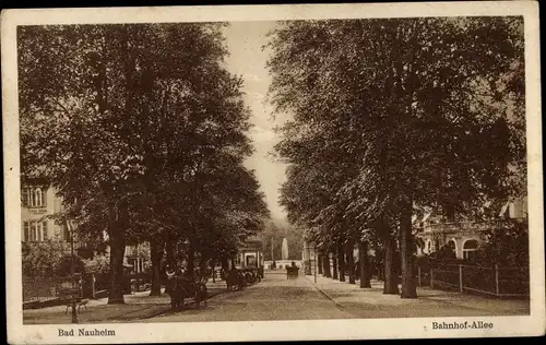 Ak Bad Nauheim in Hessen, Bahnhof-Allee