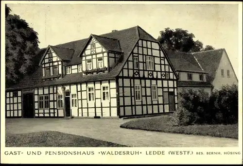 Ak Ledde Tecklenburg in Westfalen, Gasthaus Pension Waldesruh