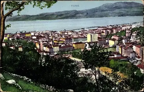 Ak Rijeka Fiume Kroatien, Panorama