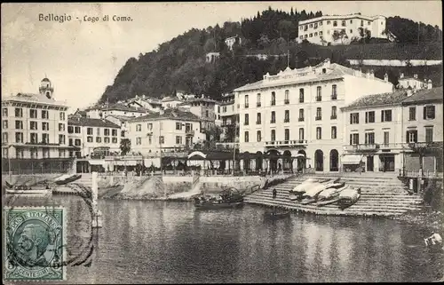 Ak Bellagio Lago di Como Lombardia, Teilansicht