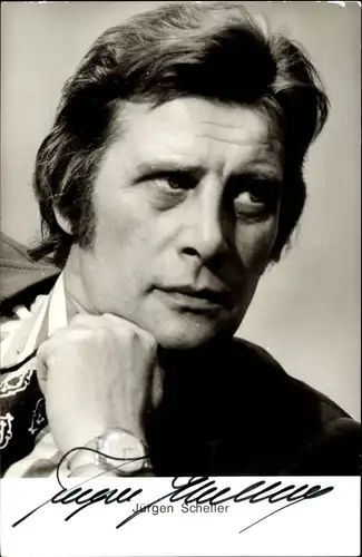 Ak Schauspieler Jürgen Scheller, Portrait, Autogramm