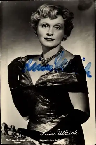 Ak Schauspielerin Luise Ullrich, Portrait, Autogramm