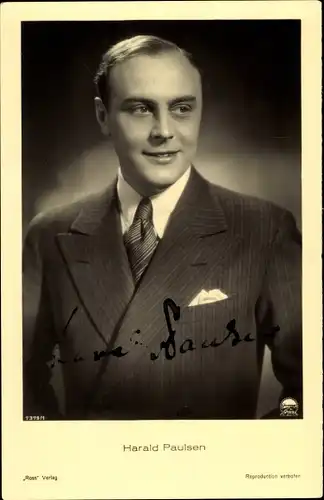 Ak Schauspieler Harald Paulsen, Portrait, Autogramm