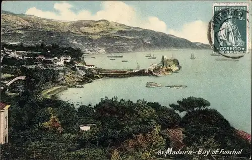 Ak Funchal Insel Madeira Portugal, Bucht