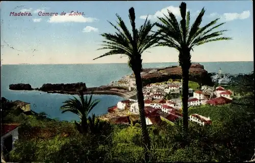 Ak Funchal Insel Madeira Portugal, Camara de Lobos, Teilansicht