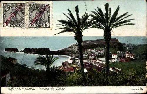 Ak Câmara de Lobos Insel Madeira Portugal, Teilansicht