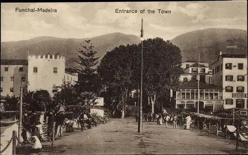 Ak Funchal Insel Madeira Portugal, Ortseingang