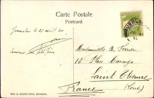 Ak Bethlehem Palästina, Die Krippe