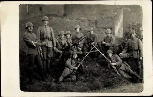 Foto Ak Deutsche Soldaten in Uniformen, Isonzo Front, I WK