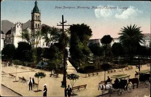 Ak Monterrey Nuevo León Mexiko, Plaza Zaragoza