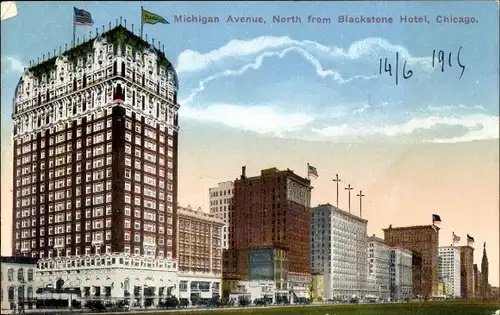 Ak Chicago Illinois, Michigan Avenue, Blackstone Hotel
