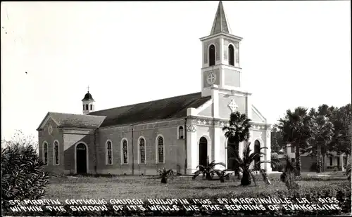 Ak Martinsville Louisiana USA, St. Martin-Katholische Kirche