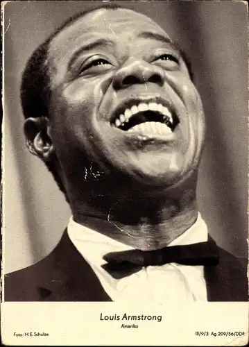Ak Sänger Louis Armstrong, Satchmo, Trompeter, Jazz