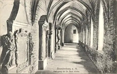 Ak Brandenburg an der Havel, Kreuzgang, St. Pauli Kirche