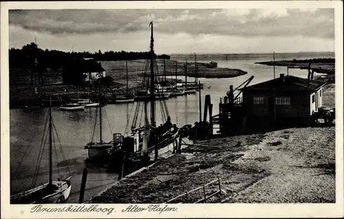 Ak Brunsbüttelkoog Brunsbüttel im Kreis Dithmarschen, Alter Hafen