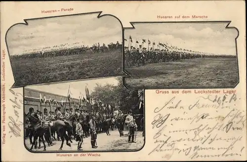 Ak Lockstedt in Holstein, Lockstedter Lager, Husaren-Parade, Wache